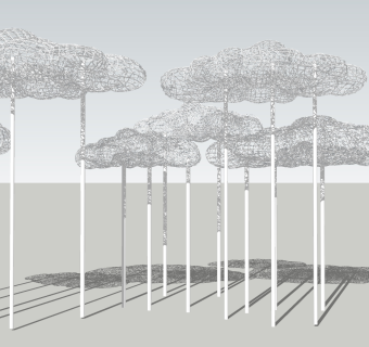 37现代风格雕塑小品 云朵造型雕塑 抽象雕塑  景观雕塑 展示区雕塑 商业街 购物街异形雕塑小品su草图模型下载
