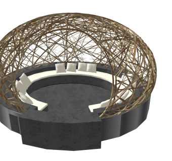 62镂空廊架景观 公园休闲座椅 度假酒店 庭院景观座椅  异形廊架 异形沙发座椅 公共沙发su草图模型下载