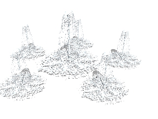 66水钵 水景 喷泉 庭院景观小品 艺术水雕刻  泉水 水井  (3)su草图模型下载