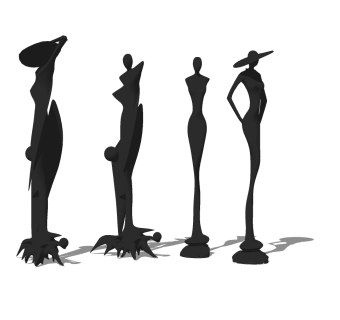 67跳舞雕塑 人形雕塑 现代风格雕塑小品  现代风格雕塑小品 商业街 购物街人物雕塑小品 展区雕塑 女人雕塑su草图模型下载