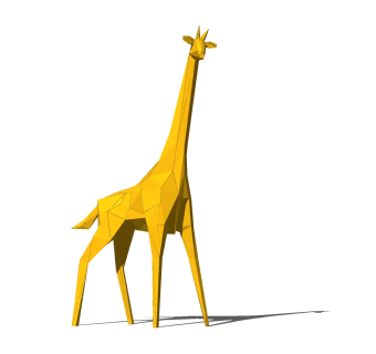 70长颈鹿雕塑  雕塑摆件 景观小品 雕塑小品 景观雕塑 商业街 购物广场雕塑景观 儿童乐园雕塑su草图模型下载