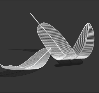 100羽毛雕塑 创意景观雕塑 现代风格雕塑小品 雕塑摆件 景观小品 雕塑小品 景观雕塑  商业街 购物街雕塑小品su草图模型下载