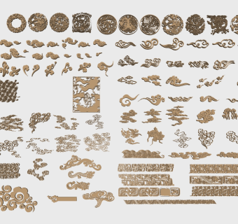 147中式龙凤祥云图案  镂空锈板 锈板景墙 镂空隔断   铁锈景观小品   现代风格铁锈板景墙 庭院花园设计 树枝植物雕塑雕刻 铁板雕刻屏风 人形镂空铁板su草图模型下载