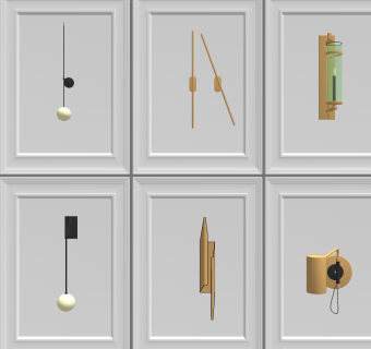 现代壁灯组合 现代壁灯  su草图模型下载