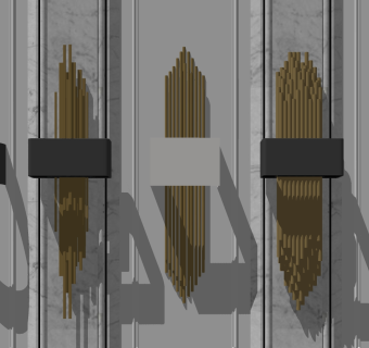 北欧新中式现代金属简约壁灯组合su草图模型下载