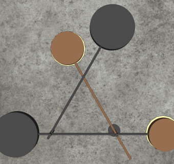 北欧现代简约金属壁灯 圆形壁灯su草图模型下载