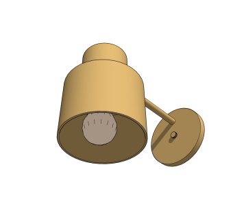 现代金属壁灯su草图模型下载