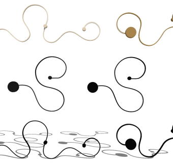 现代壁灯组合  su草图模型下载