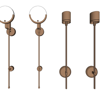 现代新中式壁灯  su草图模型下载