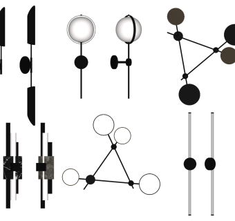 铁艺金属壁灯 多头壁灯 装饰灯具组合su草图模型下载