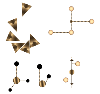 金属小吊灯 三角形壁灯 su草图模型下载