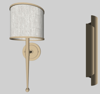 金属壁灯 装饰壁灯组合su草图模型下载