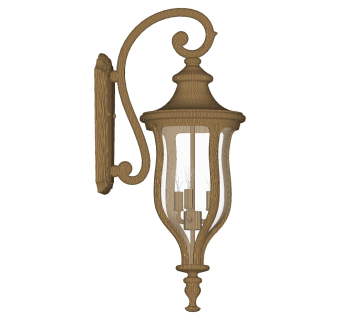 铁艺金属壁灯 su草图模型下载