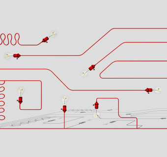 工业风现代线行灯具 su草图模型下载