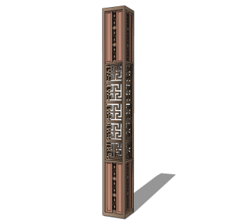 新亚洲风格壁灯 落地灯 su草图模型下载