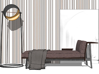 33现代北欧风格贵妃椅 贵妃沙发 懒人沙发  休闲沙发组合su草图模型下载