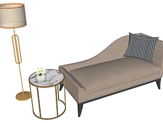 40现代欧式风格贵妃椅 贵妃沙发 懒人沙发  休闲沙发组合su草图模型下载
