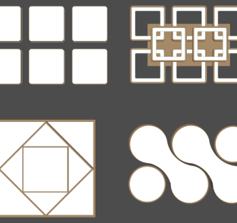 装饰吸顶灯 创意灯具组合su草图模型下载