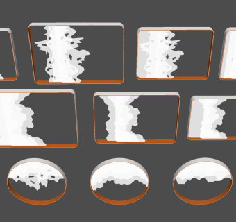 创意吸顶灯组合su草图模型下载