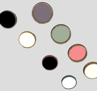 圆形吸顶灯 装饰灯组合su草图模型下载