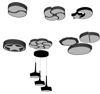 装饰吸顶灯 吊灯 花型 圆形吸顶灯  su草图模型下载