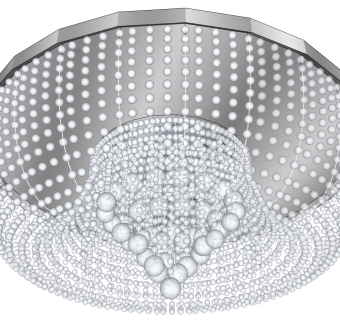 简约水晶金属吊灯 装饰灯 su草图模型下载