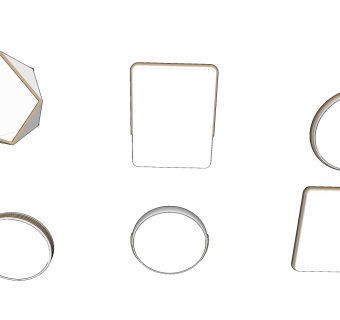 创意吸顶灯 su草图模型下载