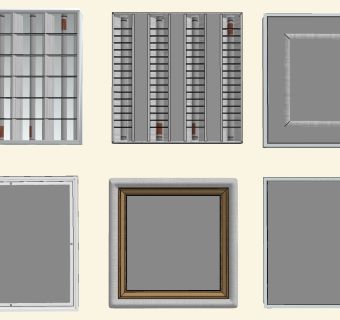 平板灯吸顶灯su草图模型下载