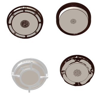 装饰金属吸顶灯 花型吸顶灯  su草图模型下载