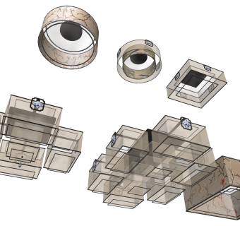 创意吸顶灯 装饰吸顶灯 su草图模型下载
