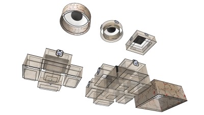 创意吸顶灯 装饰吸顶灯 su草图模型下载