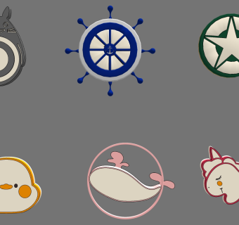 动漫吸顶灯 龙猫 船舵  su草图模型下载