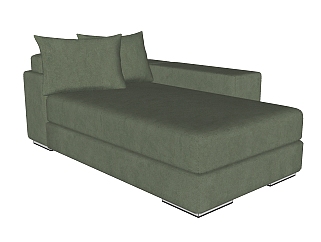 64现代风格贵妃椅 贵妃沙发 懒人沙发  休闲沙发组合 床榻 床尾凳 角榻su草图模型下载