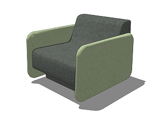 11现代休闲单人沙发  个性时尚单人沙发 北欧风格沙发su草图模型下载