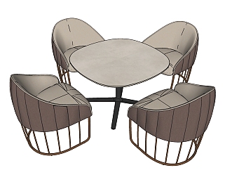 <em>沙发</em>椅桌子组合 咖啡馆桌椅 <em>户外</em>桌椅su草图模型下载