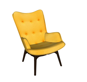 14现代北欧单人沙发  单人沙发椅 轻奢沙发 轻奢单人椅su草图模型下载