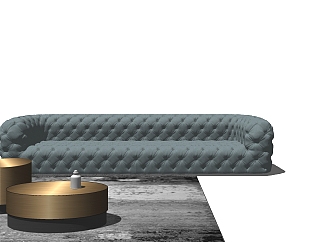37意大利现代沙发 现代皮革沙发 单人沙发 休闲沙发 沙发椅 软包沙发su草图模型下载