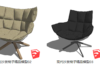 86现代沙发椅子  单人沙发座椅 休闲单人沙发 单椅 单人沙发su草图模型下载