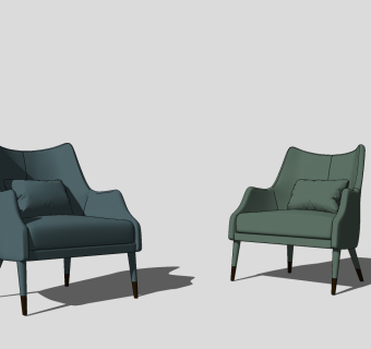 110现代布艺单人沙发椅组合 现代单人休闲沙发 北欧沙发 北欧实木布艺单人沙发 单椅su草图模型下载