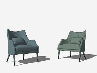 110现代布艺单人沙发椅组合 现代单人休闲沙发 北欧沙发 北欧实木布艺单人沙发 单椅su草图模型下载