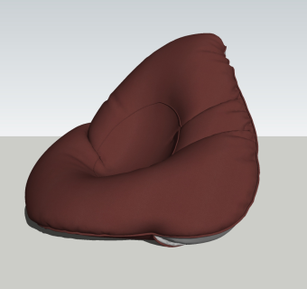 133懒人沙发 现代单人沙发 休闲沙发 脚踏 躺椅沙发su草图模型下载