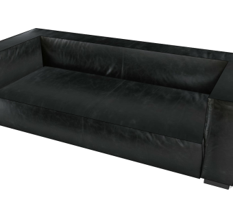 07现代风格办公多人沙发 三人皮革沙发su草图模型下载