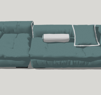 13现代风格布艺三人沙发 布艺多人沙发 宜家沙发su草图模型下载