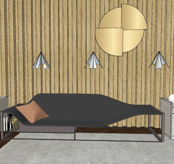 64现代布艺休闲沙发组合  皮革双人沙发组合 现代三人沙发 弧形沙发 异形沙发  布艺沙发su草图模型下载