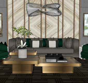 81现代时尚沙发茶几组合 现代布艺多人沙发 现代布艺休闲沙发 皮革多人沙发 现代三人沙发 背景墙 摆件 单人沙发 单椅su草图模型下载