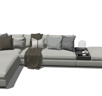 83现代时尚沙发组合 现代布艺多人沙发 现代布艺休闲沙发 皮革多人沙发 现代三人沙发su草图模型下载