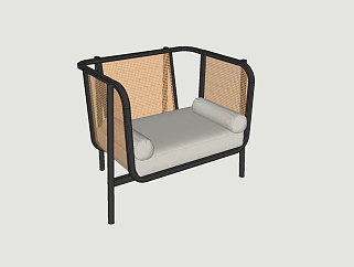 118现代单人休闲沙发 休闲椅 休闲沙发 单人椅su草图模型下载