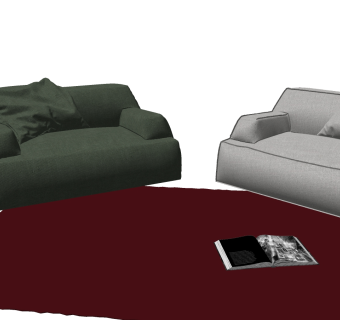 63 现代休闲沙发 懒人沙发 布艺懒人沙发 懒人躺椅 单人休闲沙发  双人沙发 圆凳 矮凳 沙发凳su草图模型下载