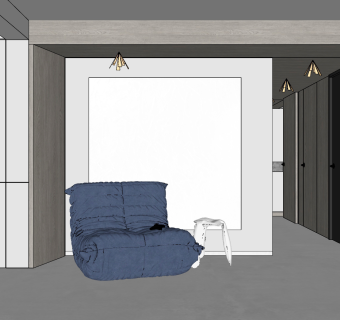 80现代风格懒人沙发_现代懒人沙发角几组合 布艺懒人沙发 懒人躺椅su草图模型下载