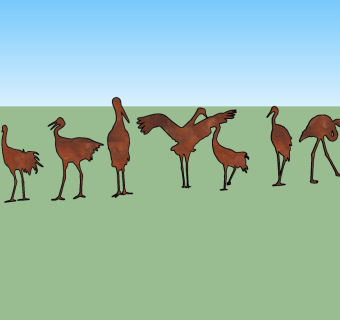 01多种动物雕刻板 生锈铁板动物雕刻 铁板雕刻 铁板雕花 动物镂空铁板su草图模型下载